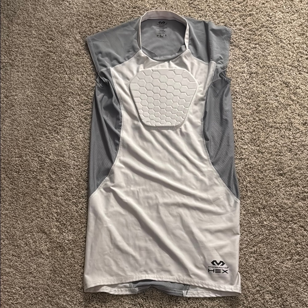 McDavid HEX Padded Compression Shirt - White and Gray